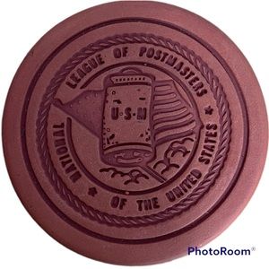 4 National League Of Postmasters US Mail USPS Vintage Pottery Coasters